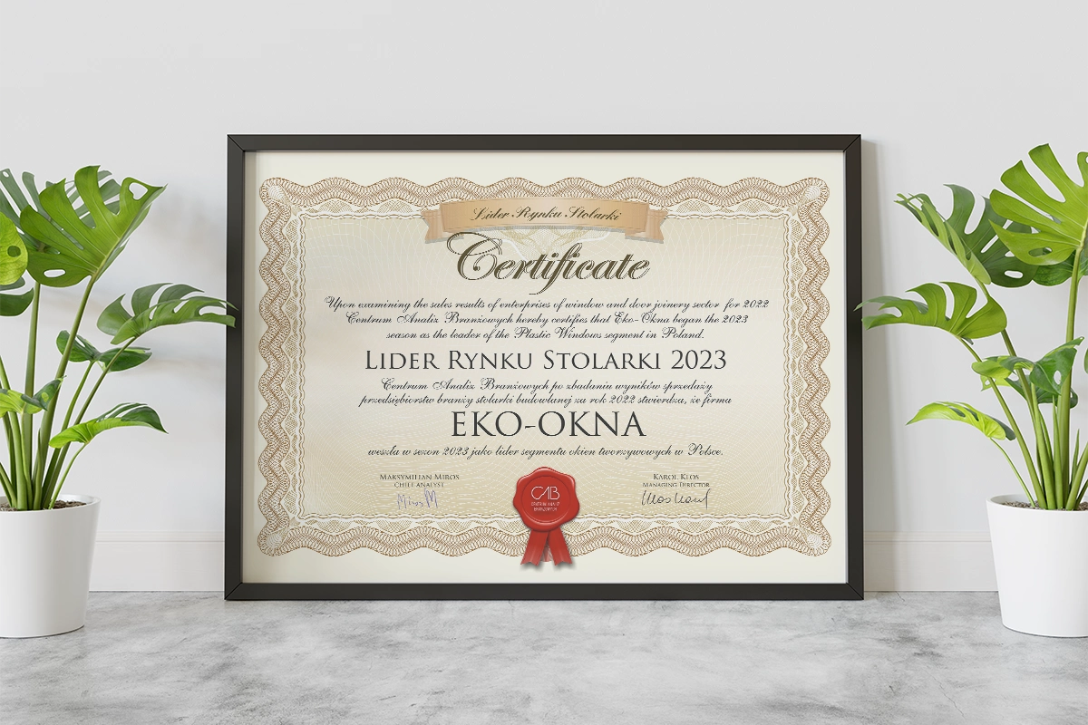 Eko-Okna S.A. with the title of Joinery Market Leader 2023