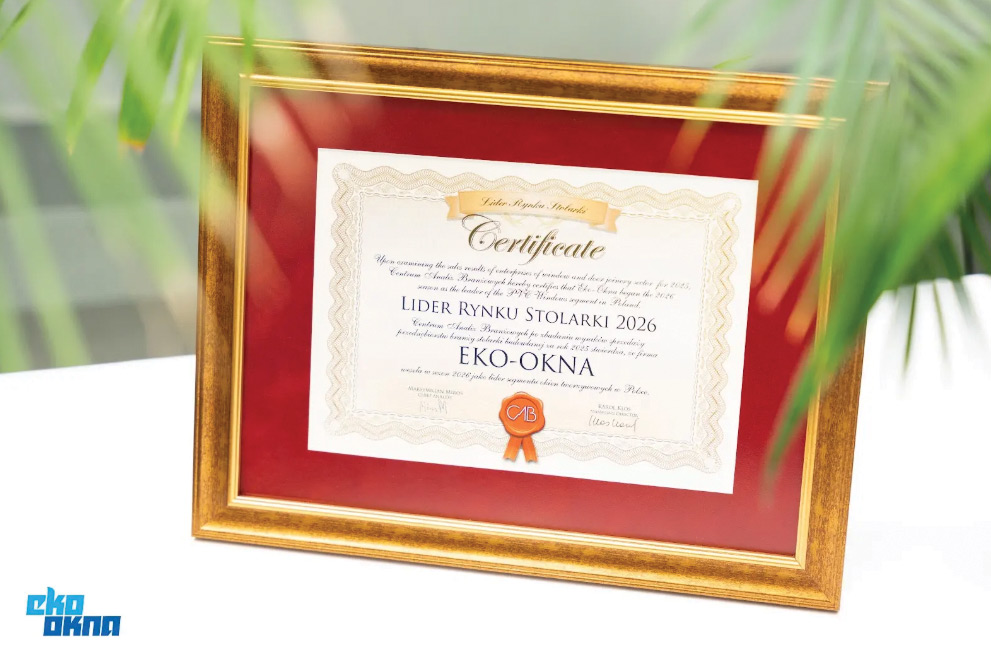 Eko-Okna with the double title of Joinery Market Leader 2026