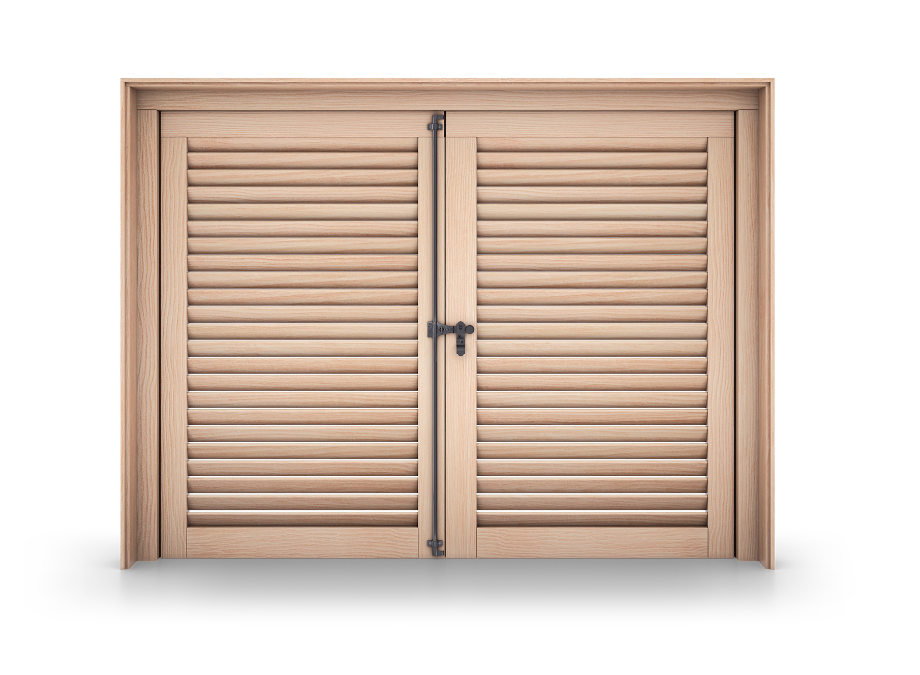 External wooden shutters